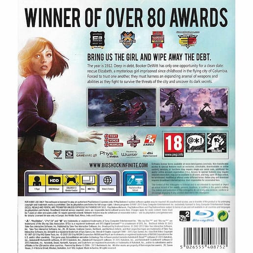 Bioshock Infinite Playstation 3 PS 3 (Begagnad)