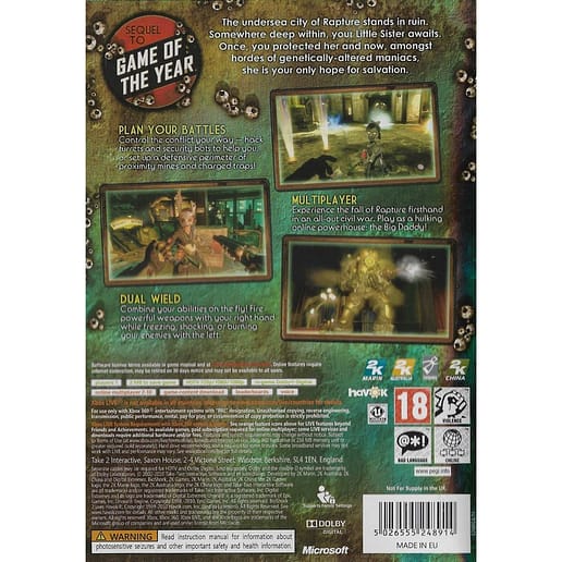 Bioshock 2 Xbox 360 X360 (Begagnad)