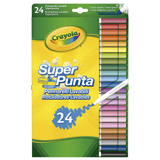 Crayola Set 24 Washable Super Line Markers