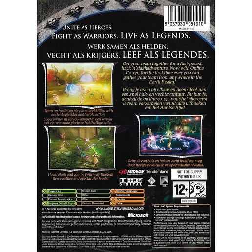 Gauntlet Seven Sorrows Xbox (Begagnad)