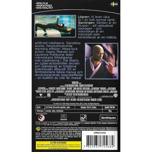 The Matrix UMD Video Playstation Portable PSP (Begagnad)