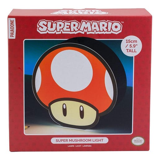 Super Mario Box Light Super Mushroom Lampa 15 x 15 x 5 cm