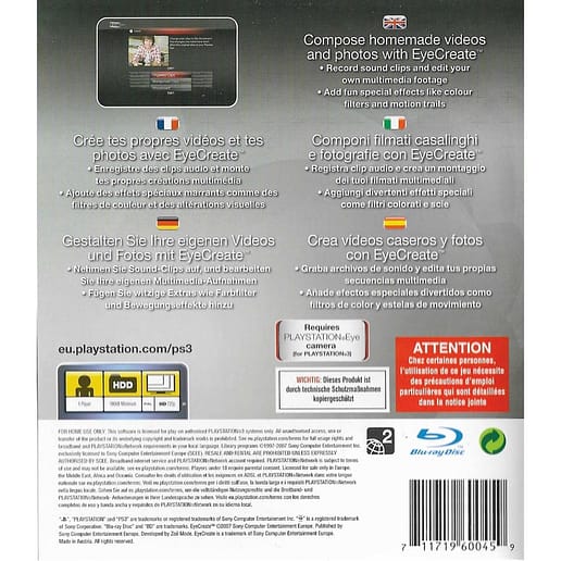 EyeCreate Playstation 3 PS 3 (Begagnad)