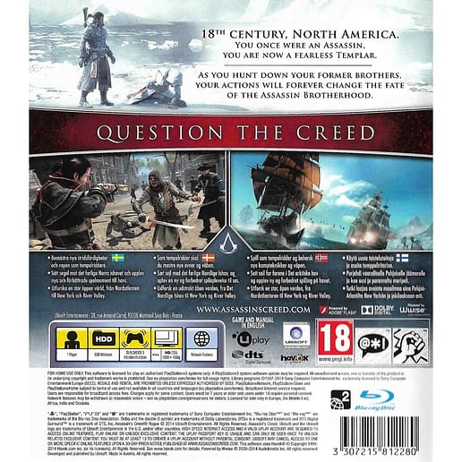 Assassins Creed Rogue Playstation 3 PS 3 (Begagnad)
