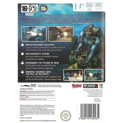 Rogue Trooper Quartz Zone Massacre Nintendo Wii (Begagnad)