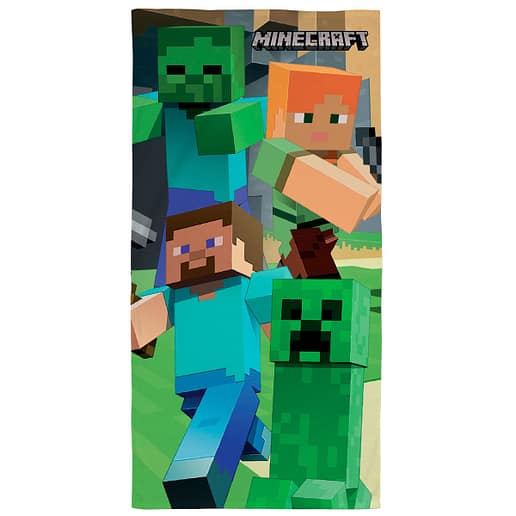 Minecraft cotton beach towel