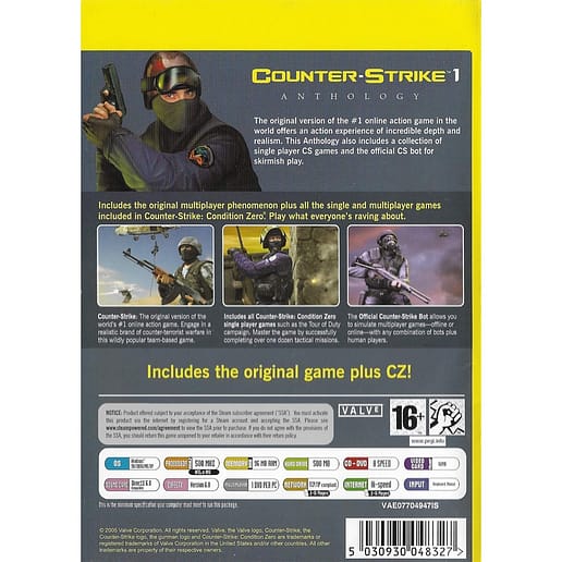 Counter-Strike 1 Anthology PC DVD (Begagnad)