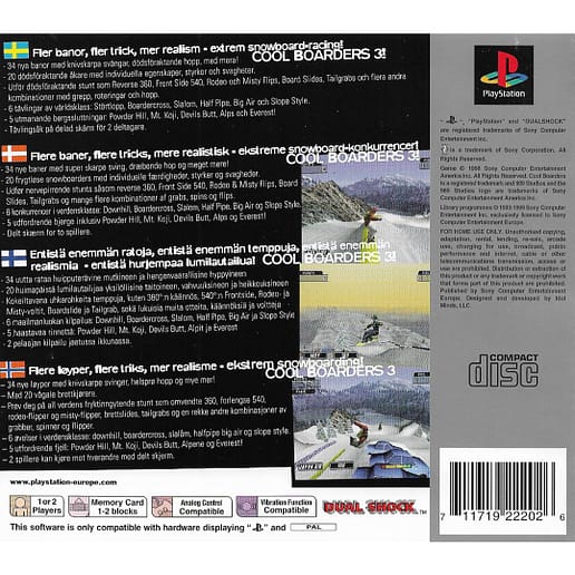 Cool Boarders 3 Playstation 1 PS1 (Begagnad)