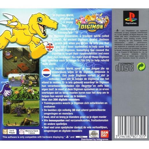 Digimon World Playstation 1 PS1 (Begagnad)