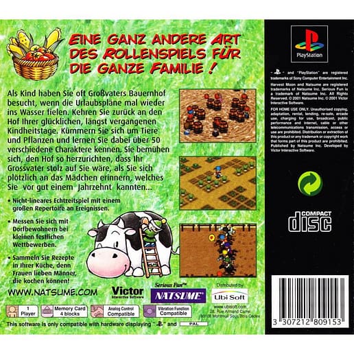 Harvest Moon Back to Nature Playstation 1 PS1 (Begagnad)