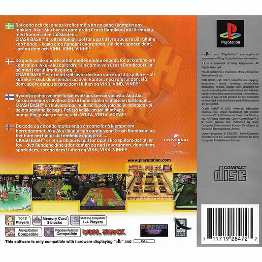 Crash Bash Playstation 1 PS1 (Begagnad)