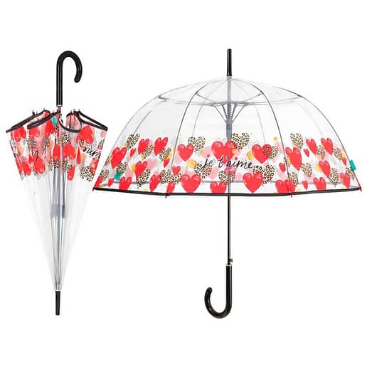Hearts automatic transparent umbrella 61cm