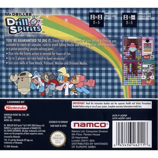 Mr Driller Drill Spirits Nintendo DS (Begagnad)