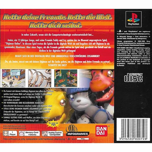 Digimon World 2003 Playstation 1 PS1 (Begagnad)