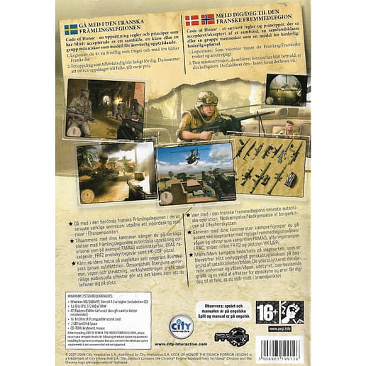 Code of Honor The French Foreign Legion PC CD Nordic (Begagnad)