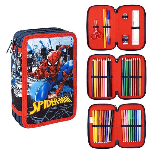 Marvel Spiderman triple pencil case