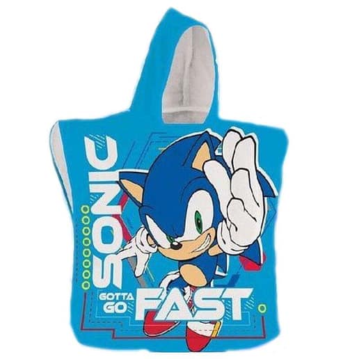 Sonic The Hedgehog microfibre poncho towel