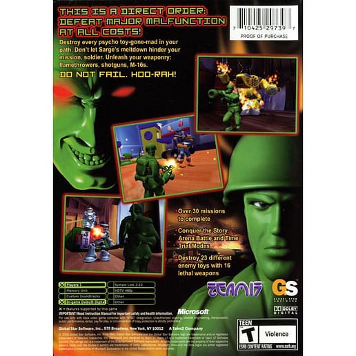 Army Men Major Malfunction Xbox (NTSC-U, Begagnad)