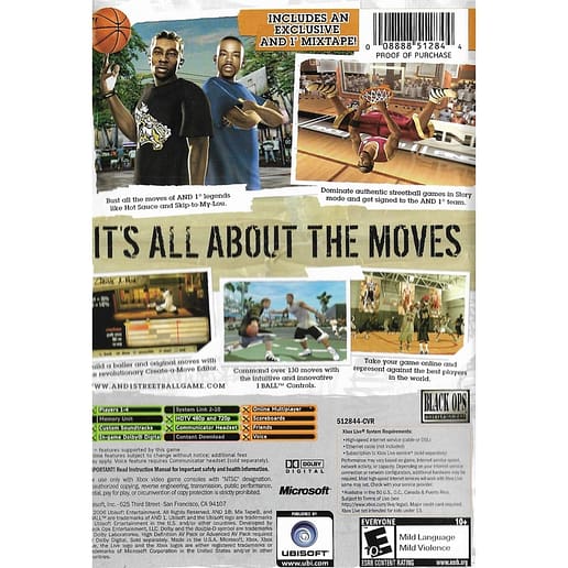 And 1 Streetball Xbox (NTSC-U, Begagnad)