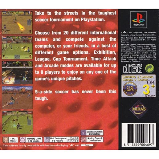 Chris Kamaras Street Soccer Playstation 1 PS1 (Begagnad)