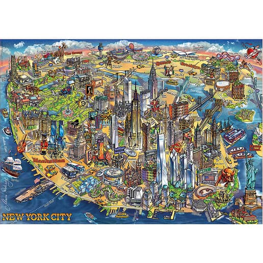 City Maps New York Map pussel 500 bitar