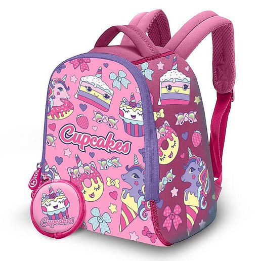 Cupcakes ryggsäck + purse neoprene ryggsäck 25cm