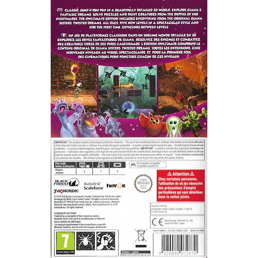 Giana Sisters Twisted Dreams Owltimate Edition Nintendo Switch (Begagnad)