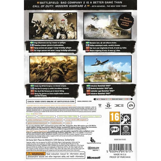 Battlefield Bad Company 2 Ultimate Edition Xbox 360 Nordic (Begagnad)