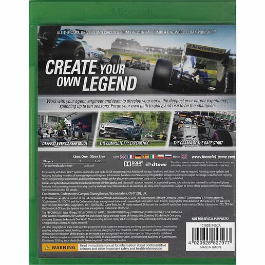 F1 2016 Xbox One (Begagnad)