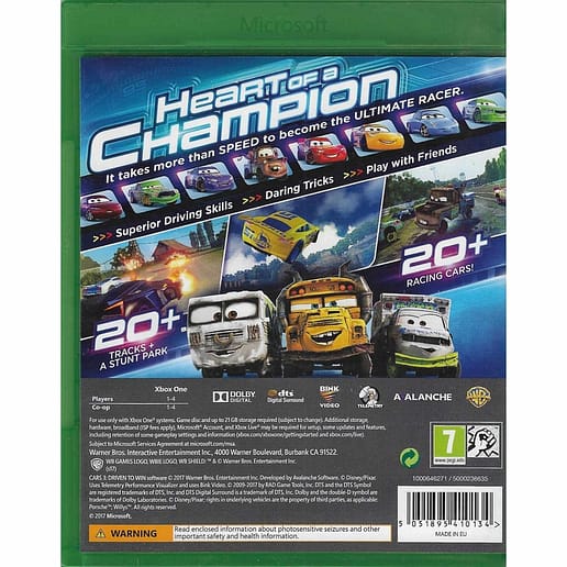 Cars 3 Driven to Win Xbox One (Begagnad)