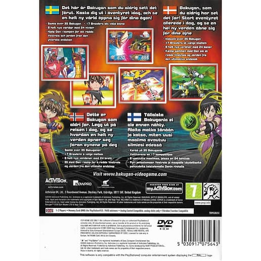 Bakugan Battle Brawlers Playstation 2 PS2 Nordic (Begagnad)
