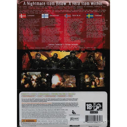 Gears Of War Limited Collectors Edition Xbox 360 (Begagnad)