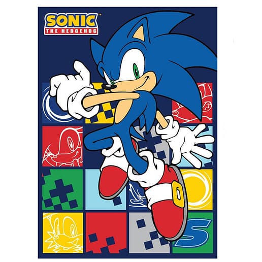 Sonic the Hedgehog polar blanket fleece filt