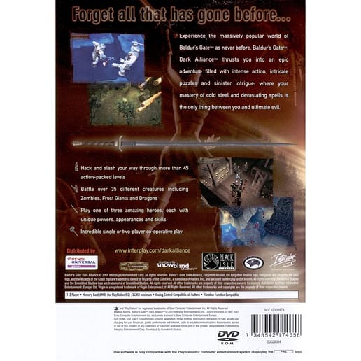 Baldurs Gate Dark Alliance Playstation 2 PS2 (Begagnad)