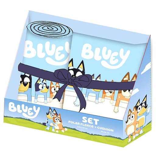 Bluey polar blanket fleece filt + kudde set