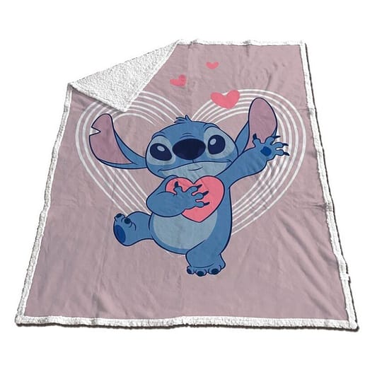 Disney Stitch coral blanket fleece filt