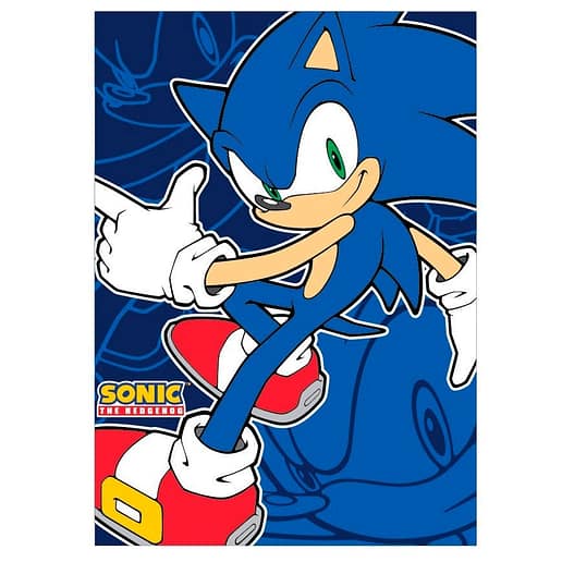 Sonic the Hedgehog polar blanket fleece filt