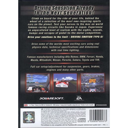 Driving Emotion Type-S Playstation 2 PS2 (Begagnad)