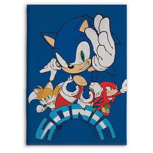 Sonic the Hedgehog polar blanket fleece filt