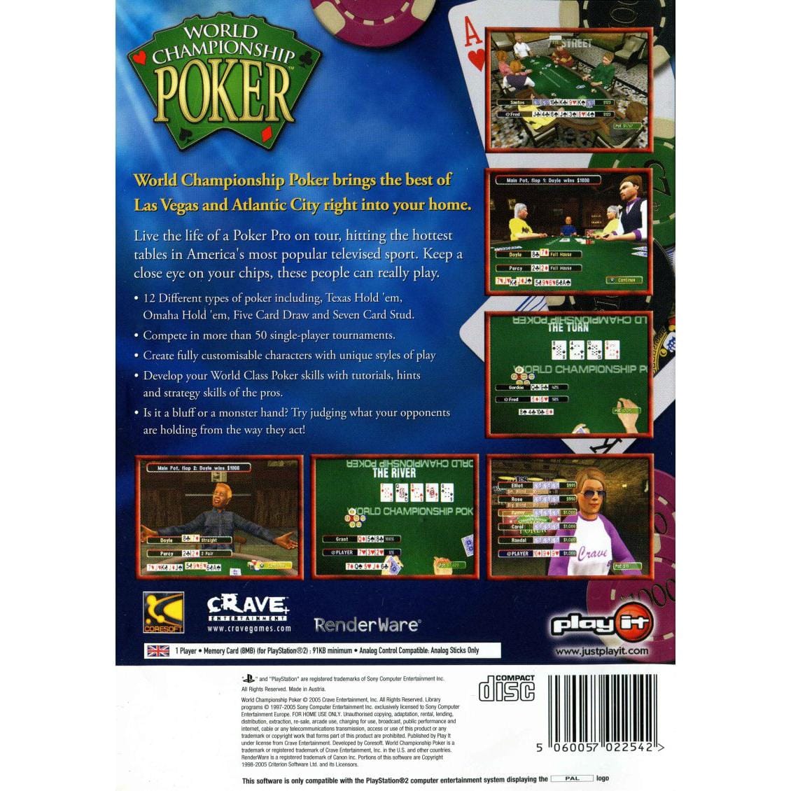 World Championship Poker Playstation 2 PS 2 (Begagnad)