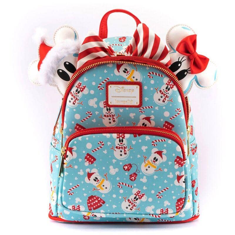 Loungefly Disney Snowman Mickey Minnie ryggsäck + headband set 26cm