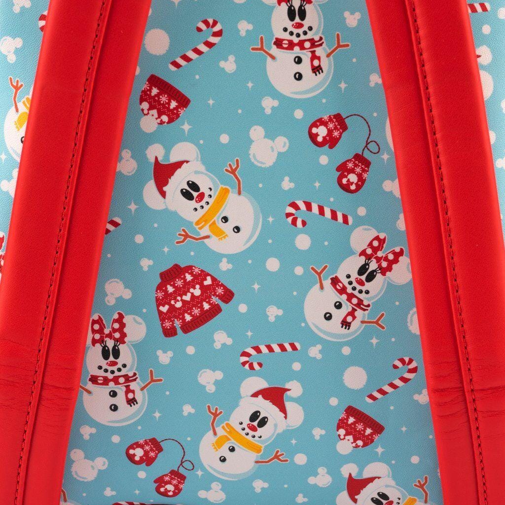 Loungefly Disney Snowman Mickey Minnie ryggsäck + headband set 26cm
