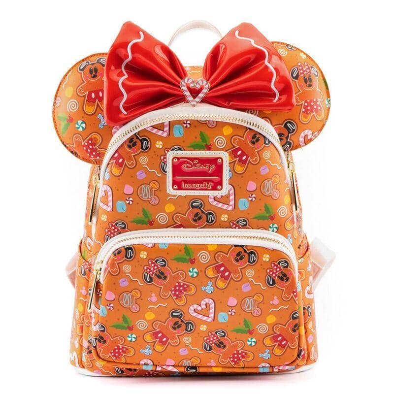 Loungefly Disney Gingerbread Mickey Minnie ryggsäck + headband set 26cm