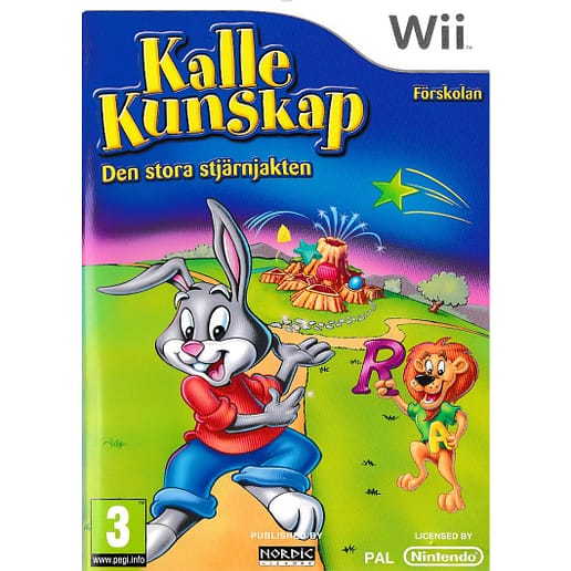 Kalle Kunskap Förskolan Den stora stjärnjakten Nintendo Wii Swedish (Begagnad)