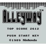 Alleyway Nintendo Gameboy (Begagnad, Endast kassett)