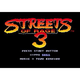 Streets of Rage 3 Sega Mega Drive (Begagnad, Endast kassett)