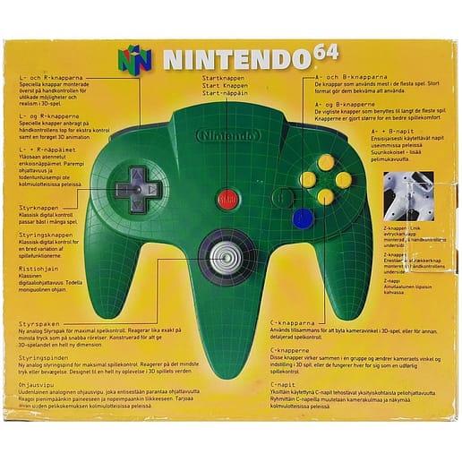 Handkontroll Original Grön Nintendo 64