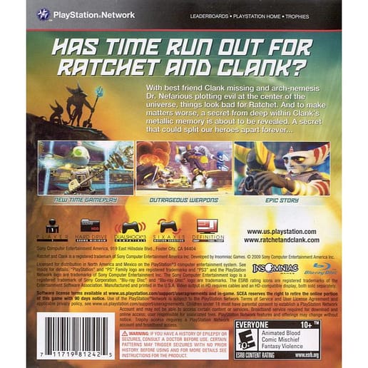 Ratchet & Clank Future a Crack in Time Playstation 3 (NTSC-U, Begagnad)