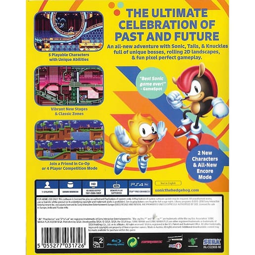 Sonic Mania Plus Playstation 4 PS4 (Begagnad)