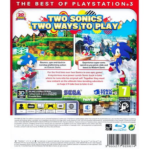Sonic Generations Essentials PS3